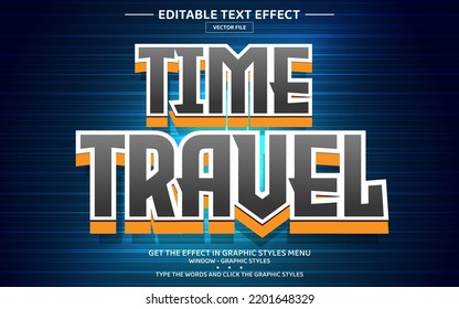 Time travel 3D editable text effect template