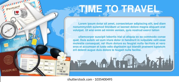 time to travel with airplane and travel object