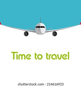 Time to travel. Travel background. Copy space.