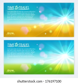 Time to travel, banner template