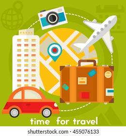 Time For Travel Concept Illustration