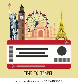 Time to travel concept. Vector illustration