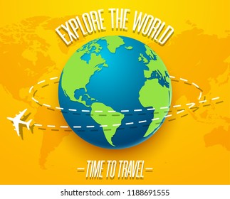 Time to travel explore the world with aircraft