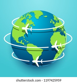 Time to travel explore the world with aircraft