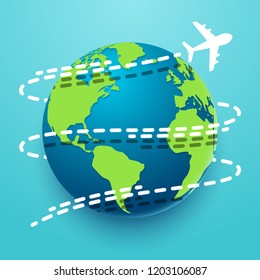 Time to travel explore the world with aircraft