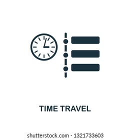 Time Travel icon. Premium style design from future technology icons collection. Pixel perfect Time Travel icon for web design, apps, software, print usage