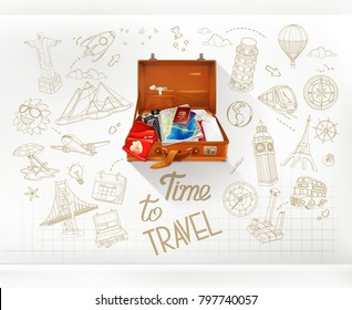 Time to Travel, infographics vector