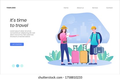 It's time to travel landing page or web background