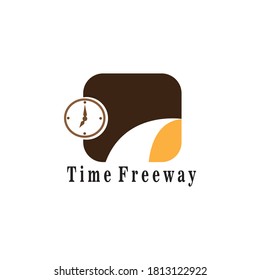 time travel logo vector illustration design template
