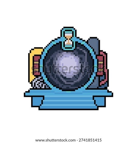 time travel machine pixel art