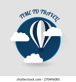 Time to travel modern flat style vector icon