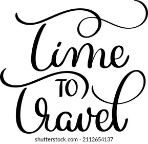 time to travel on white background