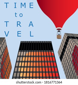 time to travel, postcard, vector graphics, poster, print design