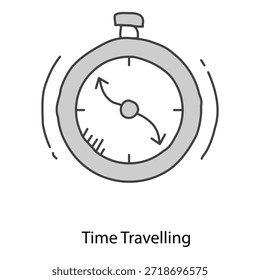 Zeitreisesymbol mit Time Shift Gateway für Science Fiction