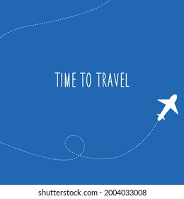 Tiempo de viajar cita de texto. Ilustración del vector