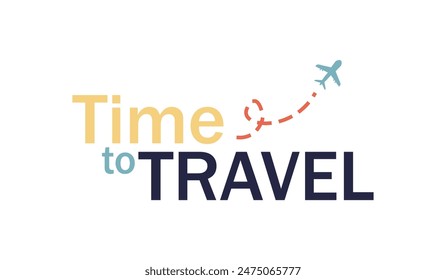 Time to travel typography vector illustration