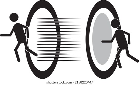 time travel vector icon illustration on white background..eps
