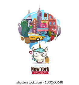Time to travel. Vector illustration whit caroon animal character.