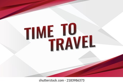 Time to travel word concept vector illustration with lines modern futuristic 3d style for landing page template ui web mobile app poster banner flyer background gift card coupon label wallpaper