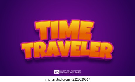 Time Traveler 3D editable text effect font