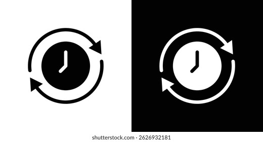 Time Travelling icon concept, vector illustration