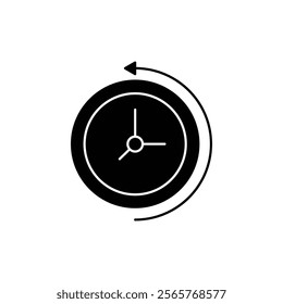 Time Travelling icon Vector flat thin line illustration