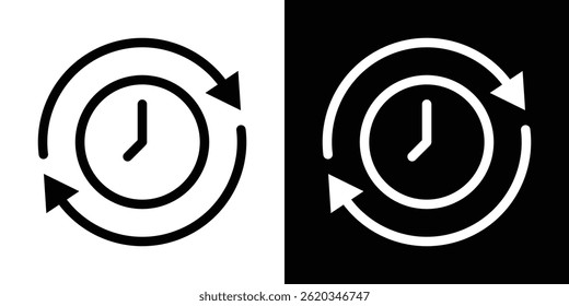 Time Travelling icon vector for web and mobile app. Symbol isolated.