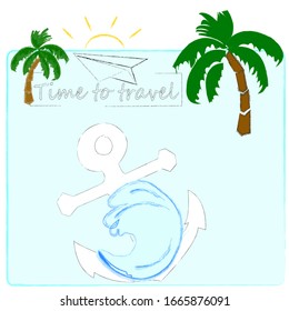 Time to travel.Time for fun.Nature,traveling scene with Summer scene .Season.