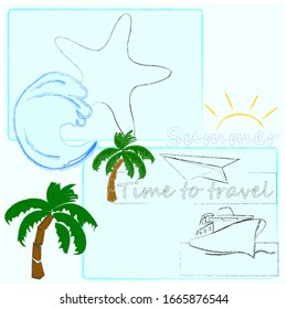 Time to travel.Time for fun.Nature,traveling scene with Summer scene.Season.