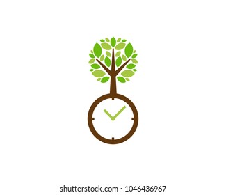 Time Tree Icon Logo Design Element
