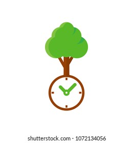 Time Tree Logo Icon Design
