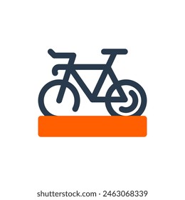 Time Trial Bike in Race Vector Icon Illustration