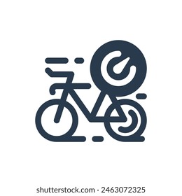 Time Trial in Bike Race Vector Icon Illustration