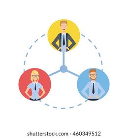 Time And Tusk Sharing Teamwork Illustration