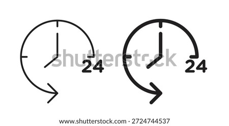 Time twenty four icon. filled flat sign for mobile concept and web design