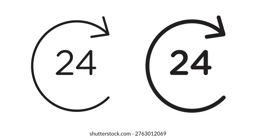 Time twenty four icons collection vector design illustration isolated. EPS10
