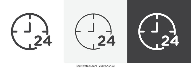 Time twenty four icons graphics pack vectors.
