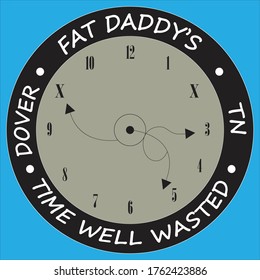 Time typography t shirt design