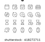 Time UI Pixel Perfect Well-crafted Vector Thin Line Icons 48x48 Ready for 24x24 Grid for Web Graphics and Apps with Editable Stroke. Simple Minimal Pictogram Part 2-2