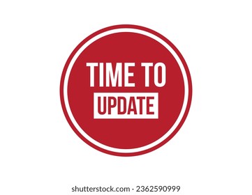 time to update red banner design vector illustration