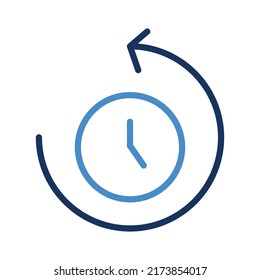 Time Update Vector icon which is suitable for commercial work and easily modify or edit it

