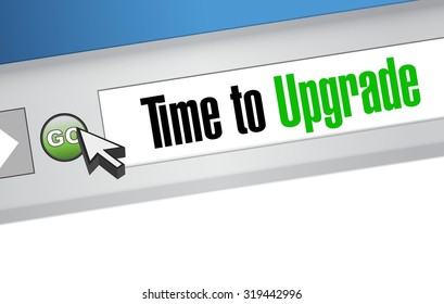 time to upgrade browser sign concept illustration design 