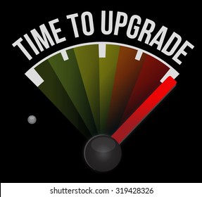 time to upgrade meter sign concept illustration design graphic