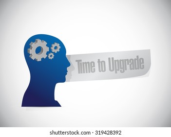 time to upgrade mind sign concept illustration design graphic