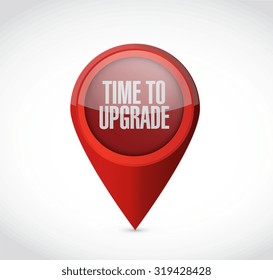 time to upgrade pointer sign concept illustration design graphic