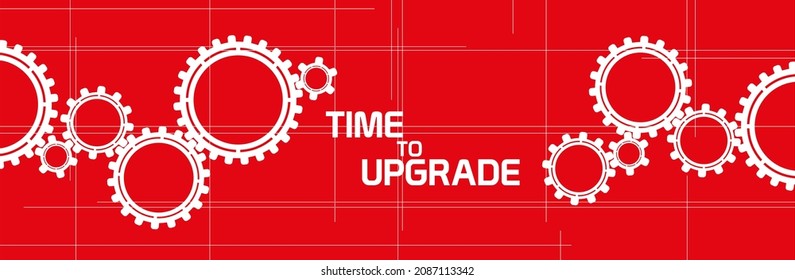 time to upgrade sign on white background