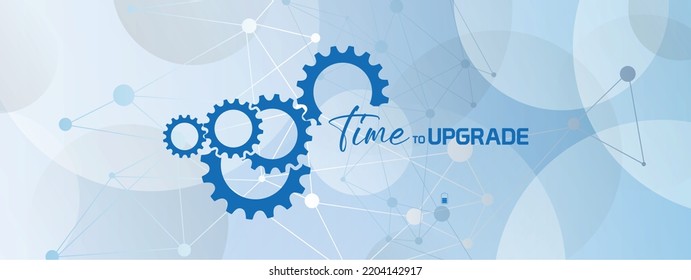 time to upgrade sign on white background