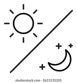 Time of Use Icon. Dosage Scheduling and Day-Night Cycle Consideration Symbol