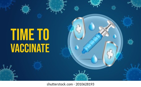 Es hora de vacunar los antecedentes. Adecuado para la página de aterrizaje, banner y otro propósito de diseño.