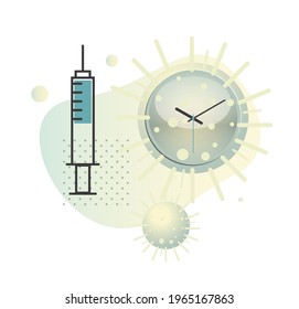 Time to Vaccinate - Syringe Illustration as EPS 10 File